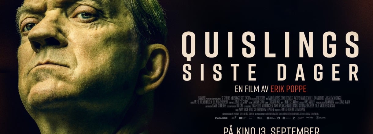 Plakat for filmen Quislings siste dager, regissert av Erik Poppe, kinopremiere 13. september.