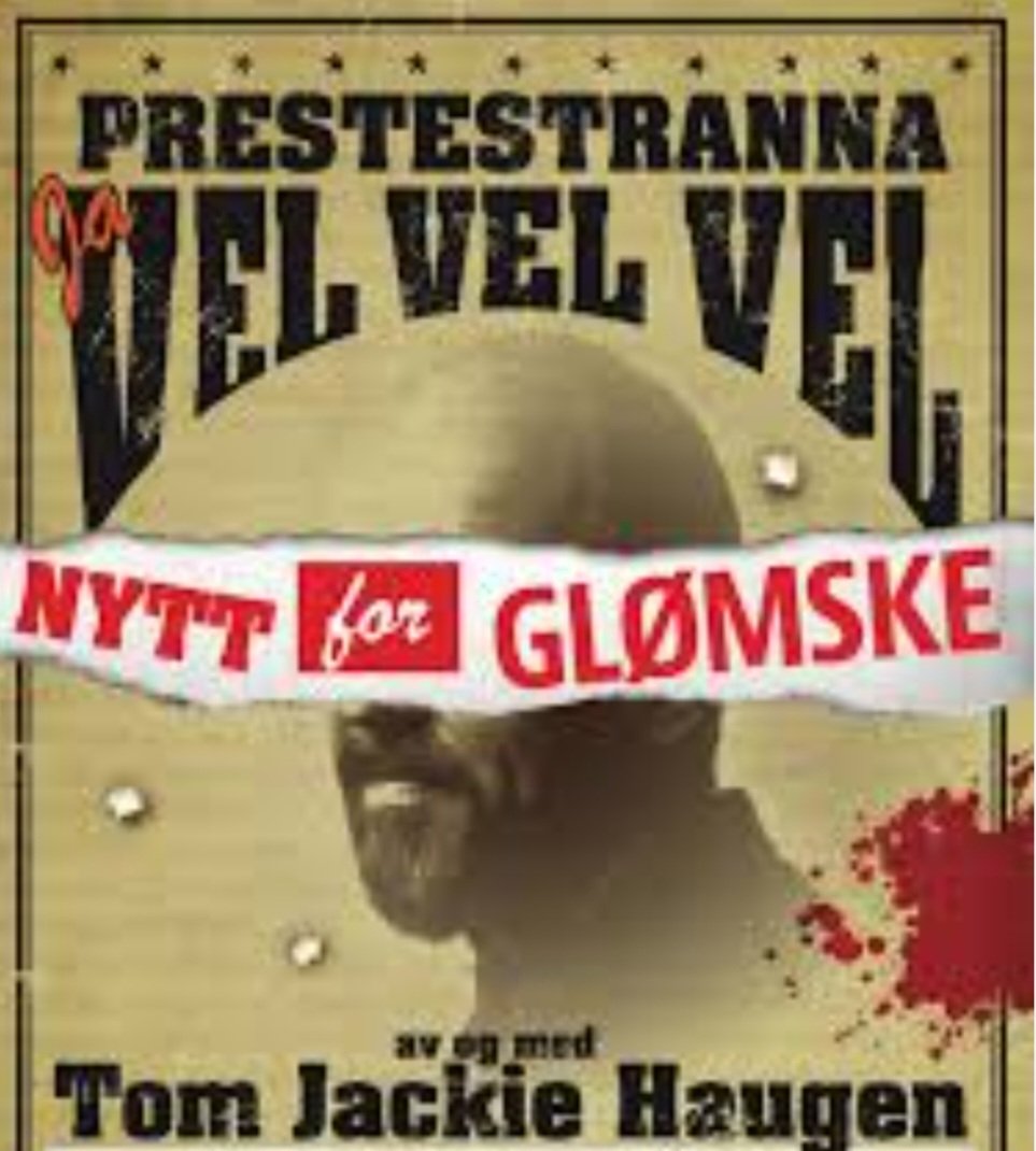 Plakat for Ja Vel Vel Vel av Tom Jackie Haugen, med markedsføring for et nytt produkt mot glemsomhet.